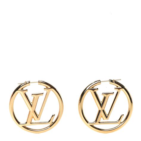 lv earrings gold hoops|louis vuitton gold hoop earrings.